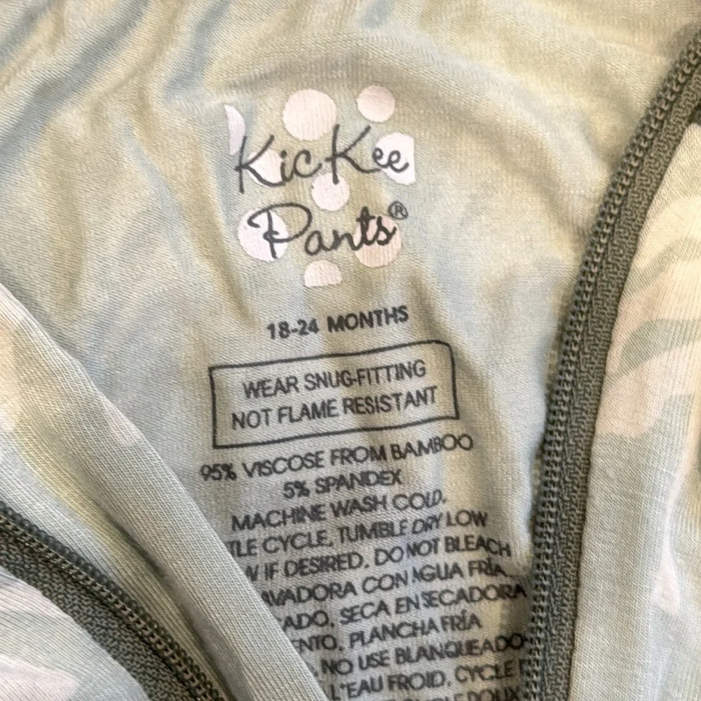 KicKee Pants Print Footie with Zipper Aloe Bears and Treeline bamboo pajamas